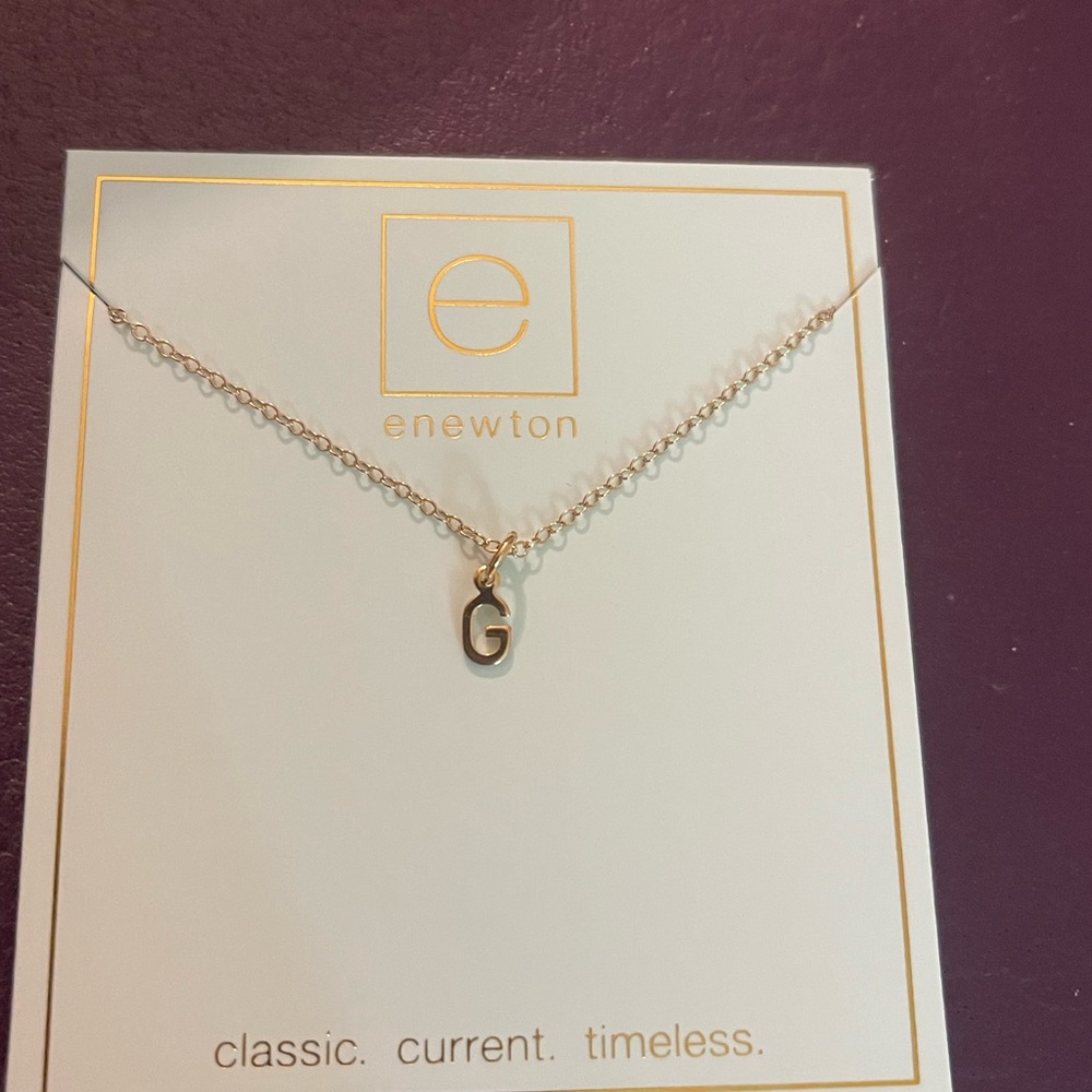 eNewton Gold Letter G Necklace